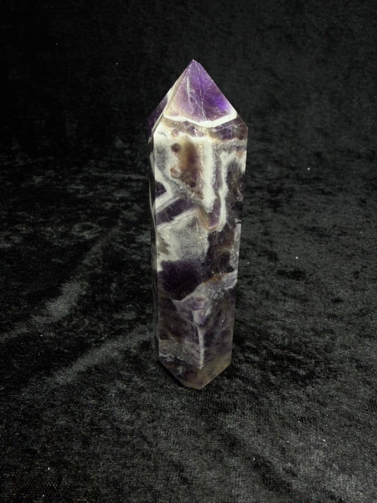 Brazilian Purple Chevron Amethyst Tower - 42AB