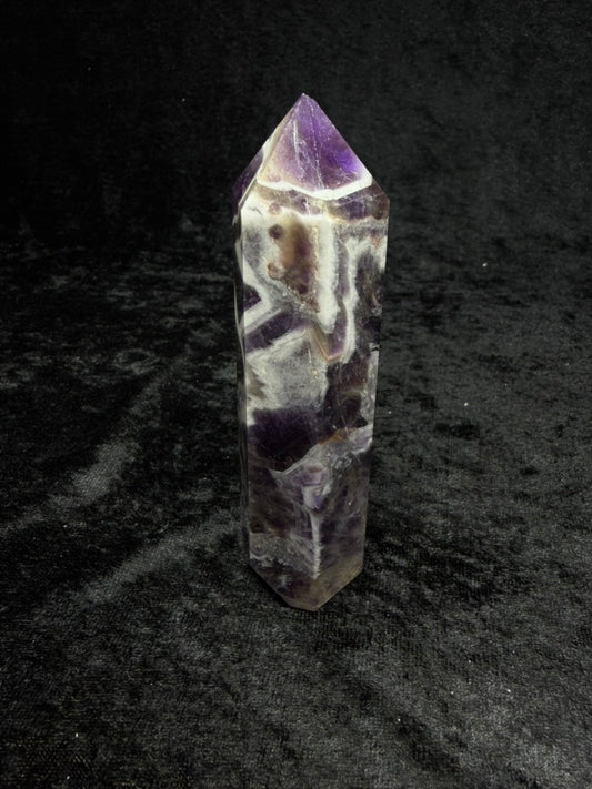 Brazilian Purple Chevron Amethyst Tower - 42AB