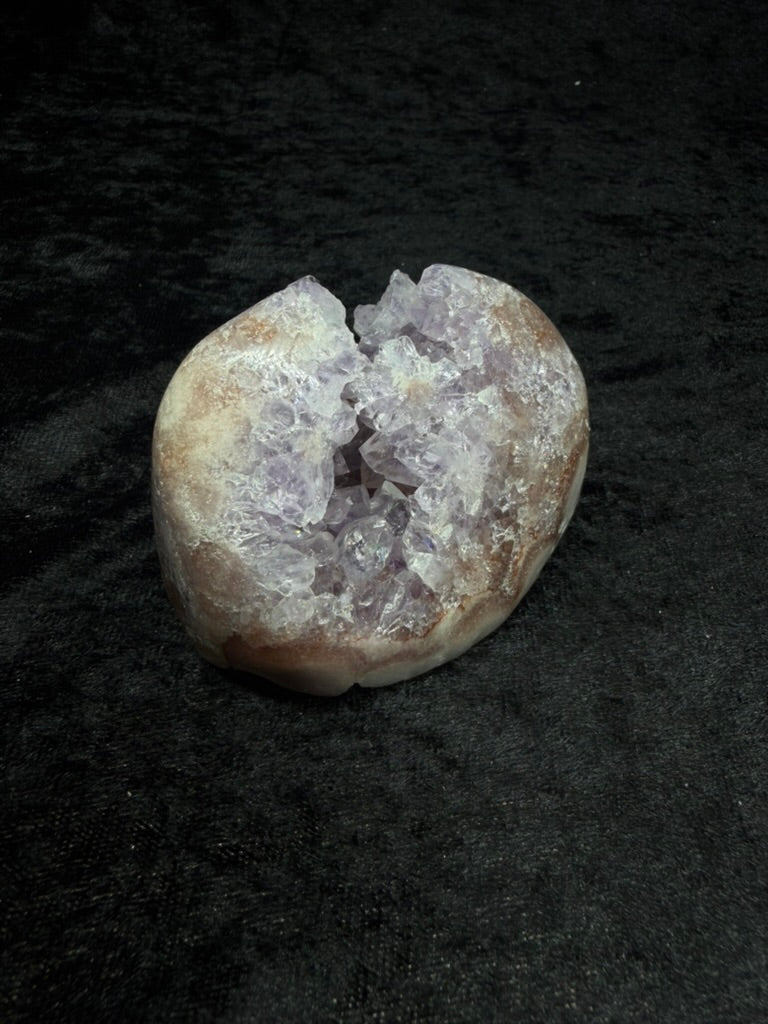 Brazilian Pink Amethyst Freeform Cutbase with Flower Formations and Redish Hues - 83BA