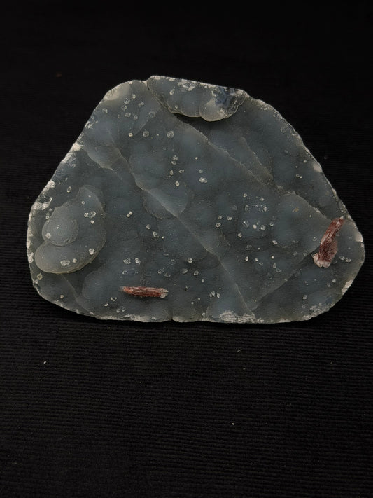 Indian Blue & Grey Chalcedony with Chocolate Heulandite Specimen - 118CC