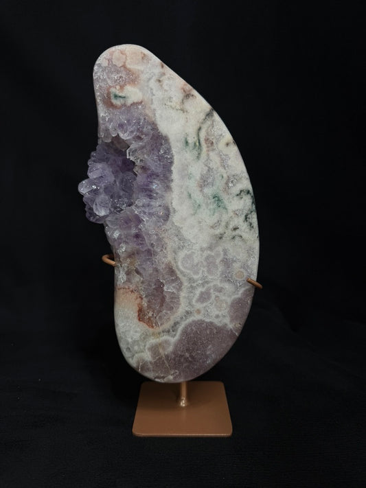 Brazilian Pink Amethyst Statement Piece on Stand - 308A