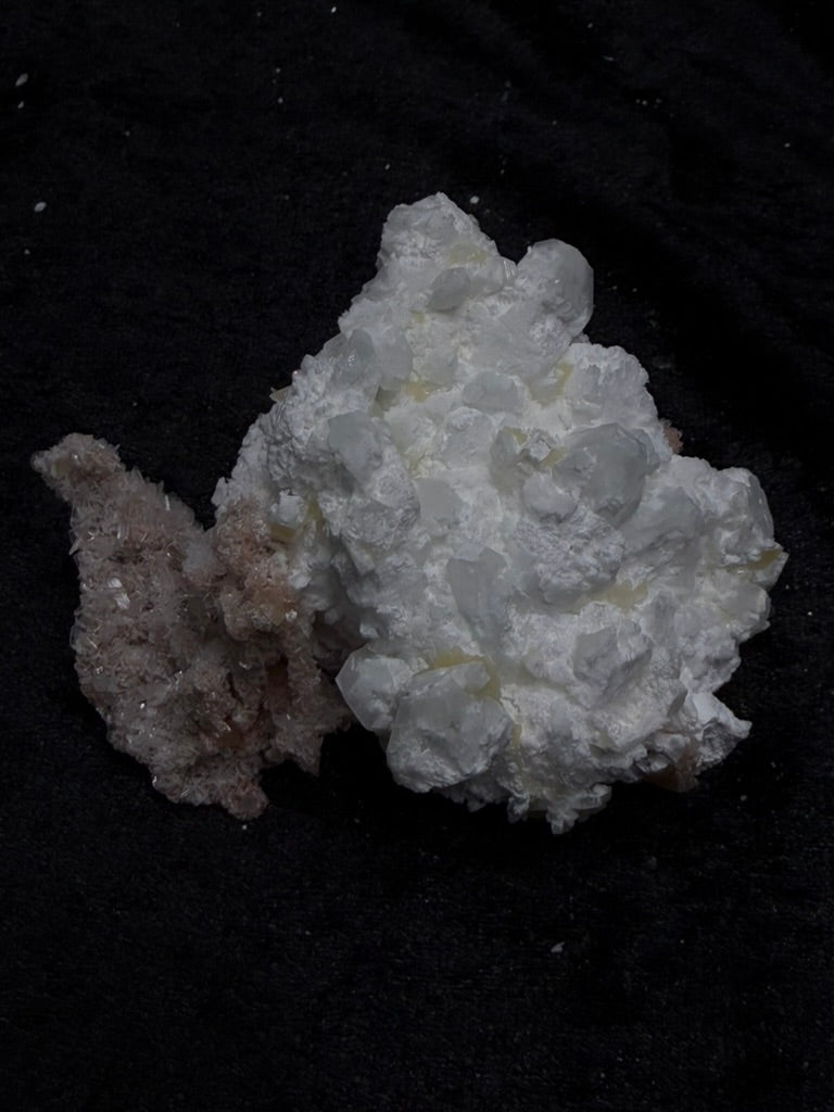 Pink Coral with Barite Crystal, with Stilbite and Yellow Calcite - 81PC