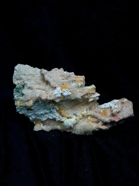 Pink Coral with Barite Crystal and Stilbite with Yellow Calcite - 182PC