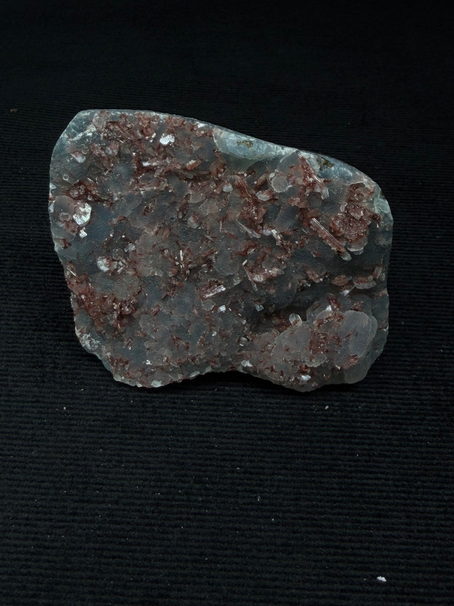 Indian Blue & Grey Chalcedony with Chocolate Heulandite Specimen - 92CC