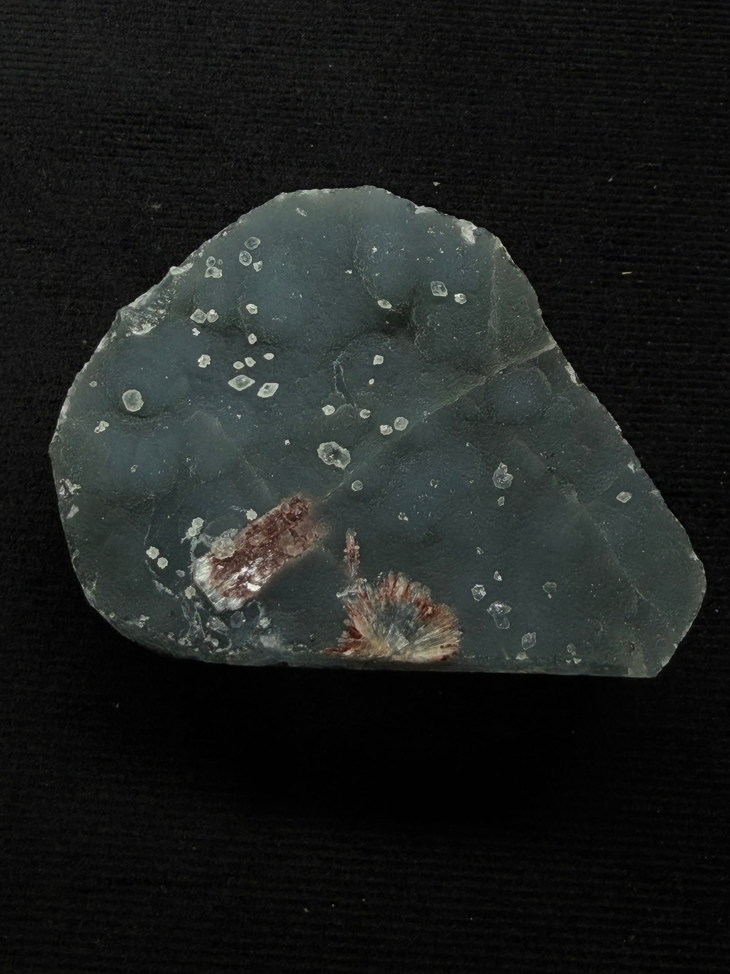 Indian Blue & Grey Chalcedony with Chocolate Heulandite Specimen - 104CC