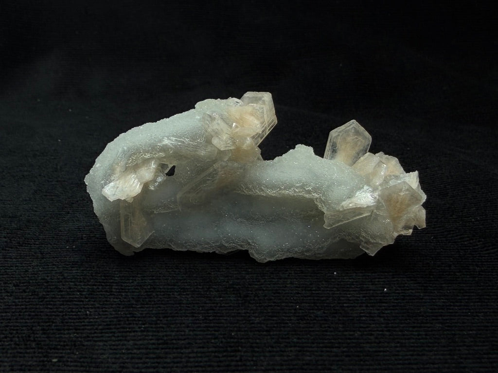 Blue Grey Chalcedony with Peach Stilbite Specimen - 68CS
