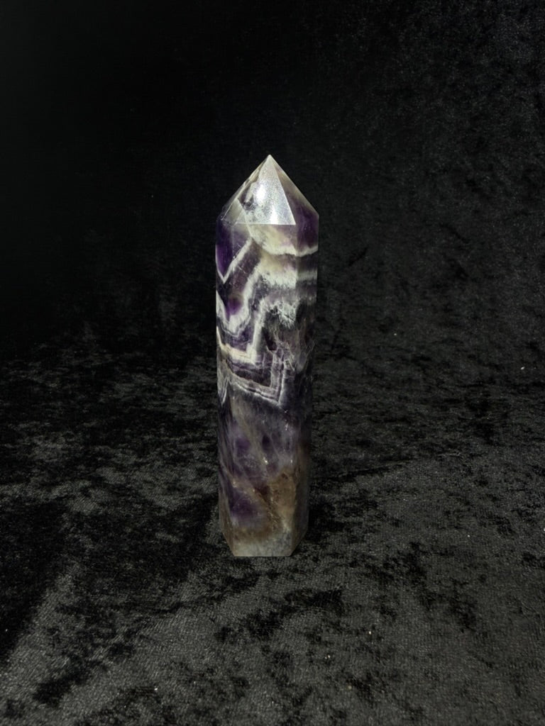 Brazilian Purple Chevron Amethyst Tower - 40AB