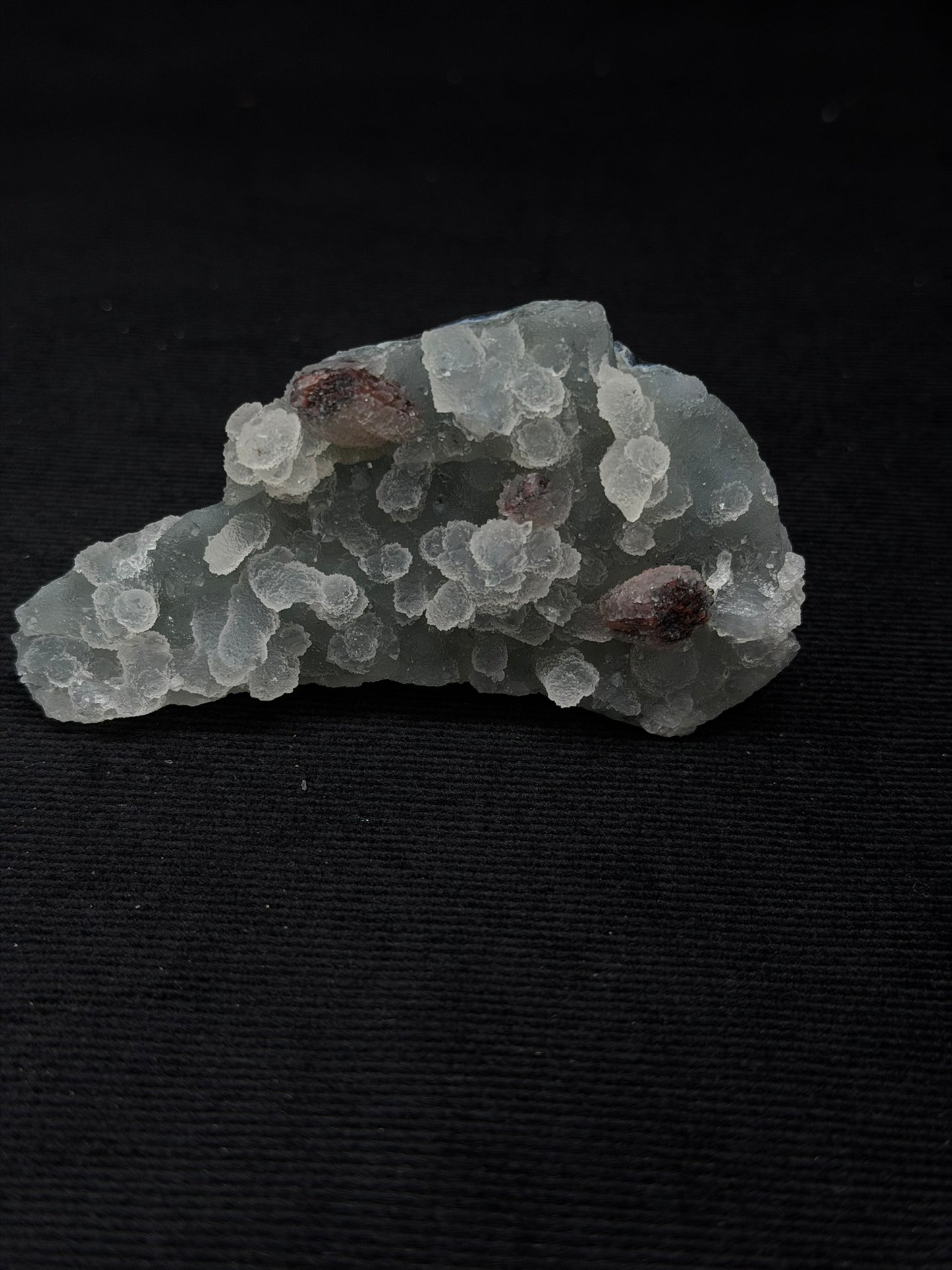 Sugary Blue & Grey Chalcedony Specimen with Chocolate Heulandite - 99SC