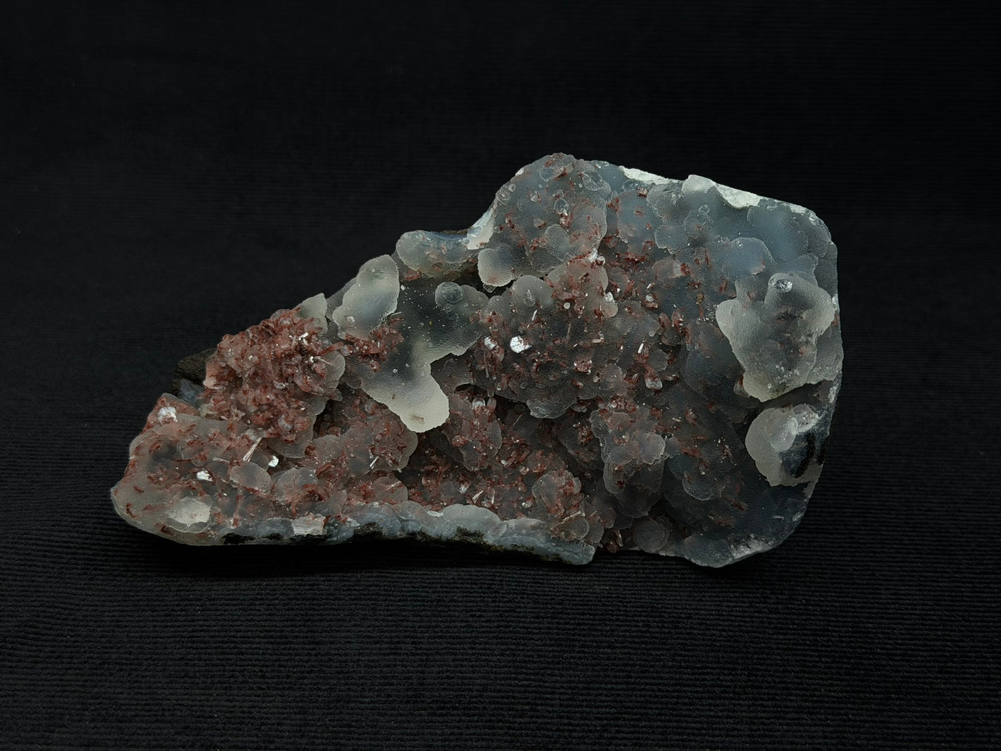 Indian Blue & Grey Chalcedony with Chocolate Heulandite Specimen - 240CH