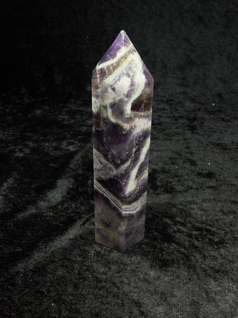 Brazilian Purple Chevron Amethyst Tower - 42AB