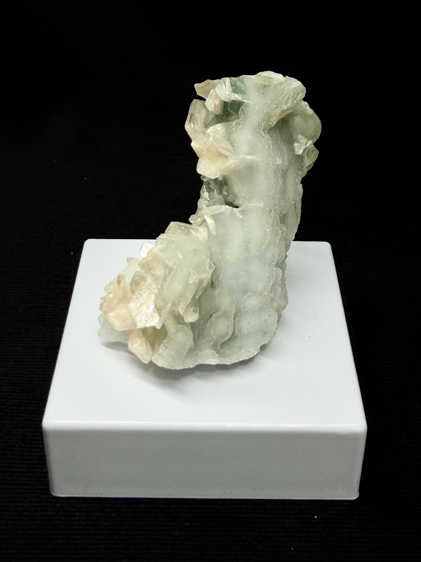 Blue Grey Chalcedony with Peach Stilbite Specimen - 110CS