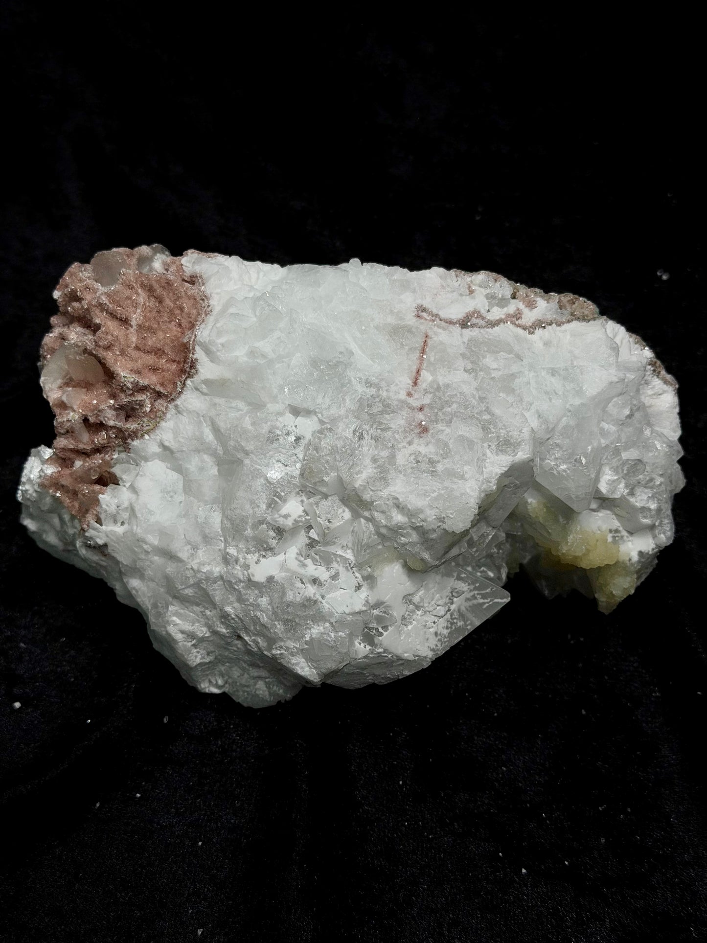 Pink Coral with Barite Crystal and Stilbite with Yellow Calcite - 168PC