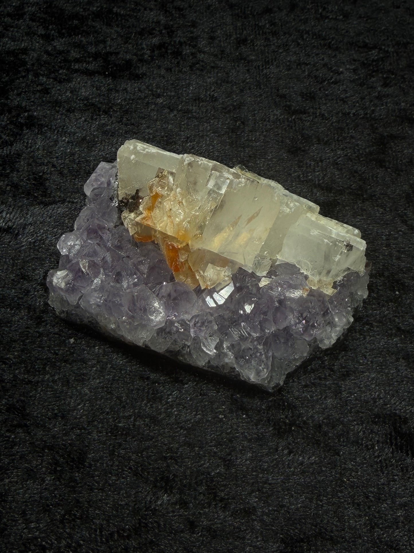 Brazilian Purple Amethyst Freeform with Calcite and Pyrite Inclusions - 78CA