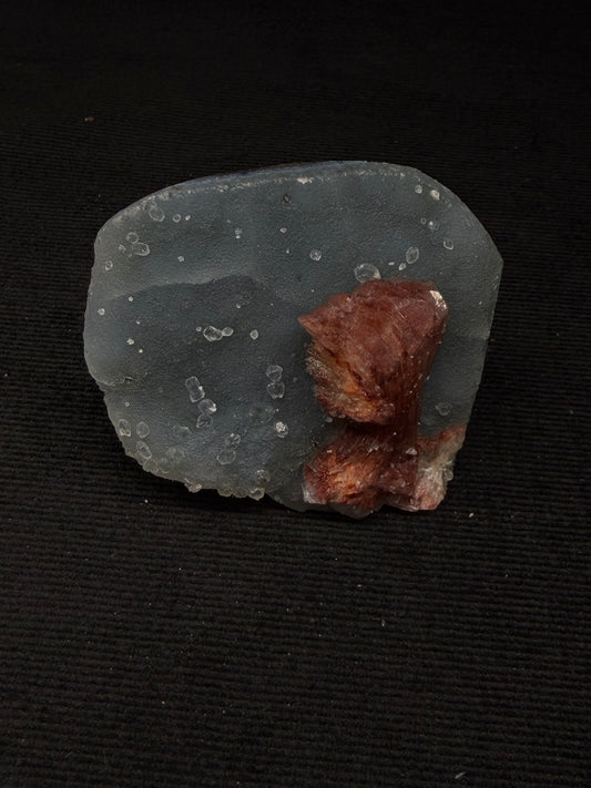 Indian Blue & Grey Chalcedony with Chocolate Heulandite Specimen - 106CC