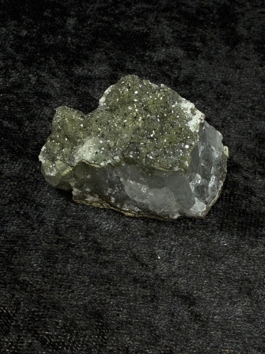 Brazilian Green Sparkly Sugar Amethyst Freeform - 35R
