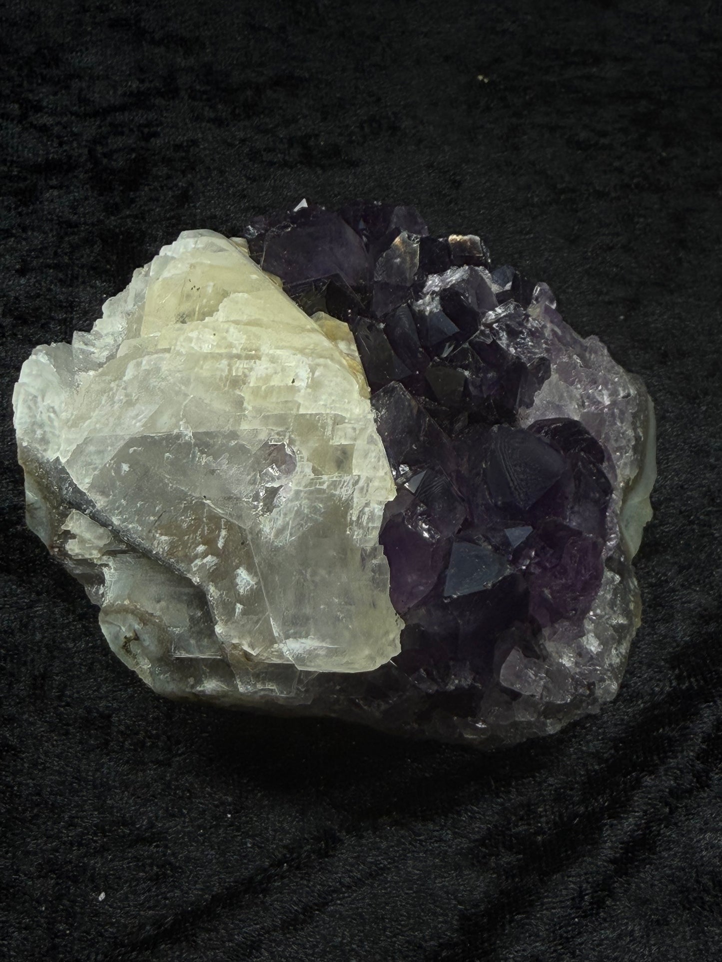 Brazilian Deep Purple Amethyst Freeform with Calcite - 111A