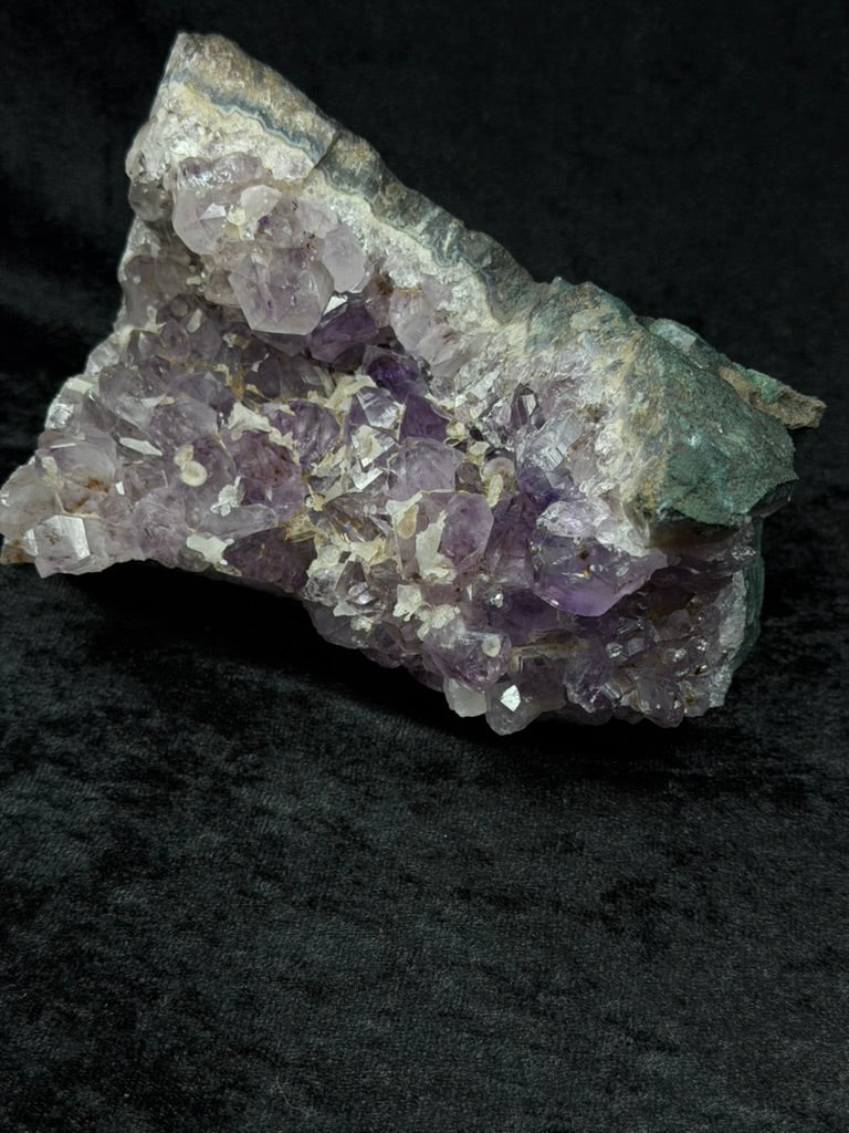 Brazilian Purple Amethyst Freeform with Green Jasper and Calcite - 88A