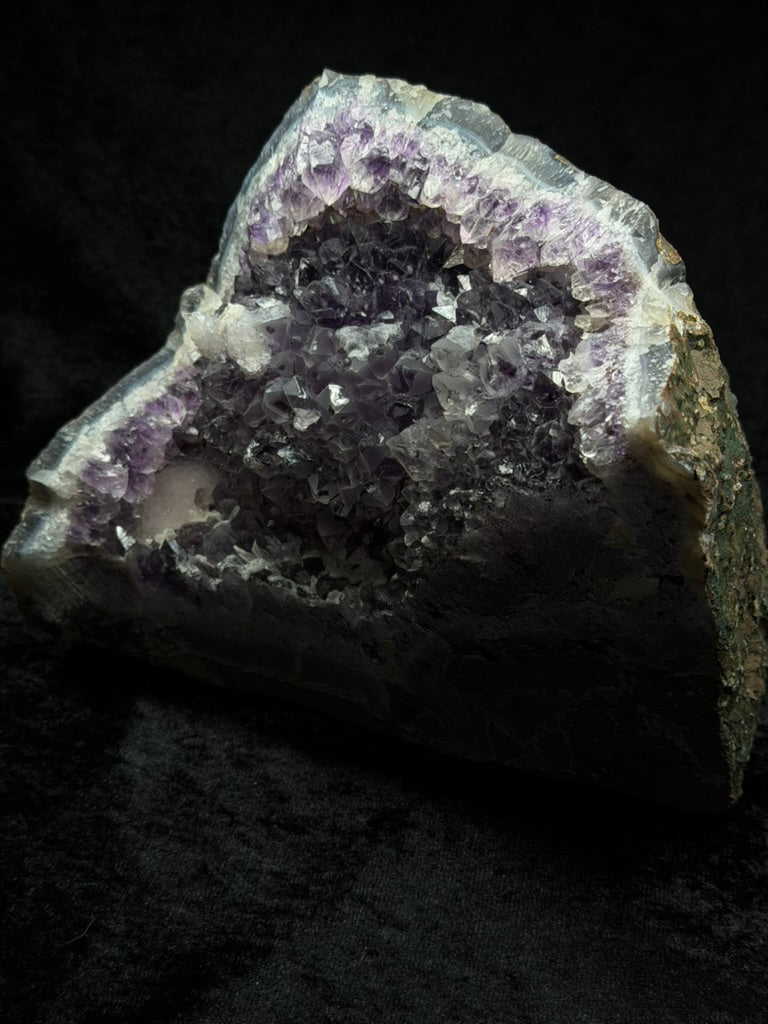 Brazilian Purple Amethyst Statement Piece with Sugary Calcite - 180A