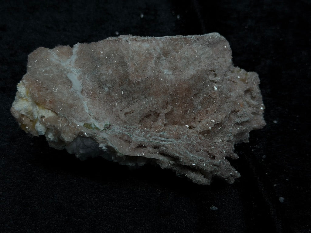 Pink Coral with Barite Crystal, with Stilbite, Yellow Calcite and Green Hues - 97PC
