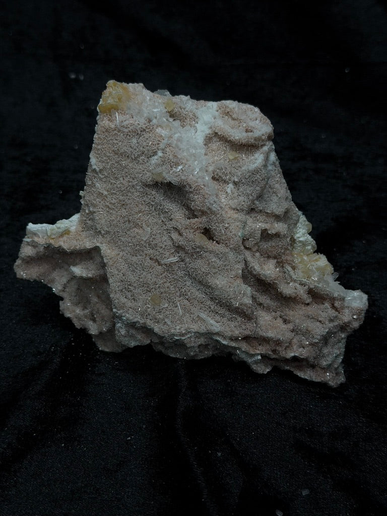 Pink Coral with Barite Crystal, with Stilbite, Yellow Calcite and Green Hues - 99PC