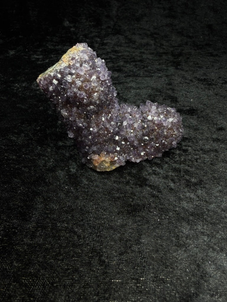 Brazilian Sparkly Purple Amethyst with Pink Amethyst Heart - UGG BOOT 38PA