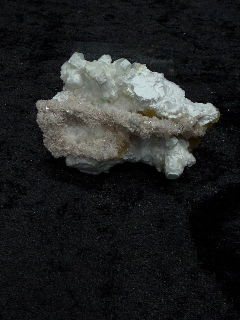 Pink Coral with Barite Crystal, with Stilbite and Yellow Calcite - 50PC