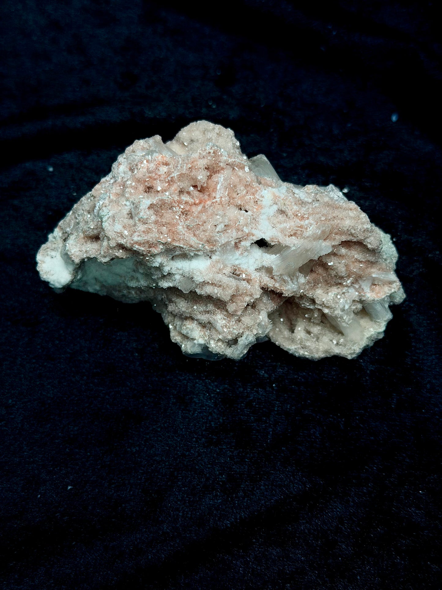 Pink Coral with Barite Crystal and Stilbite with Yellow Calcite - 90PC