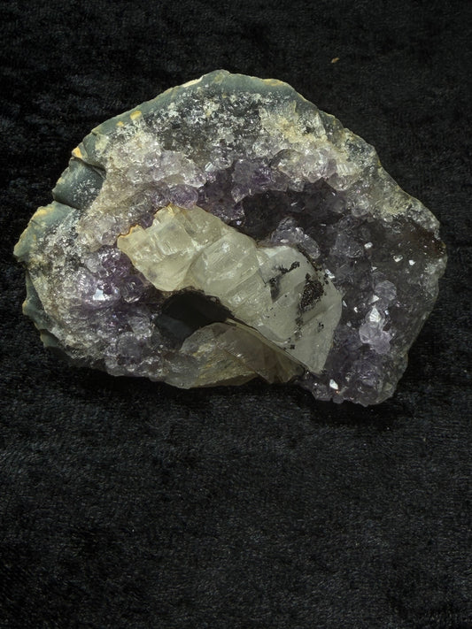 Brazilian Purple Amethyst Freeform with Calcite and Pyrite Inclusions - 88CA
