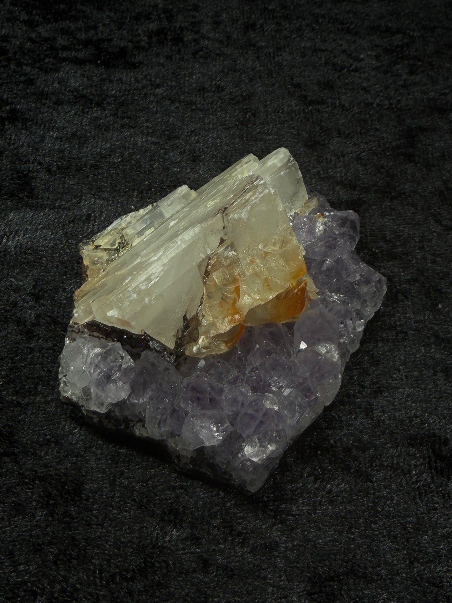 Brazilian Purple Amethyst Freeform with Calcite and Pyrite Inclusions - 78CA
