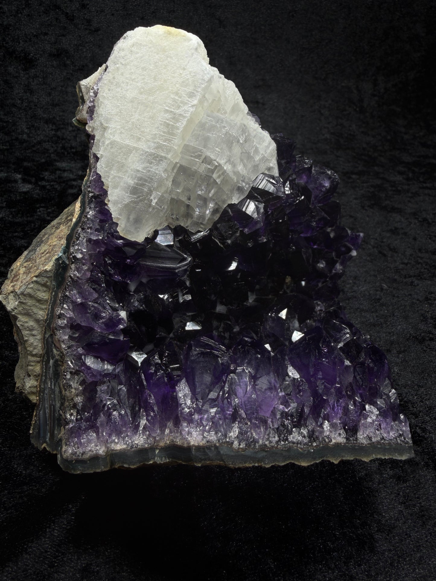 Brazilian Deep Purple Amethyst Freeform with Calcite - 306A