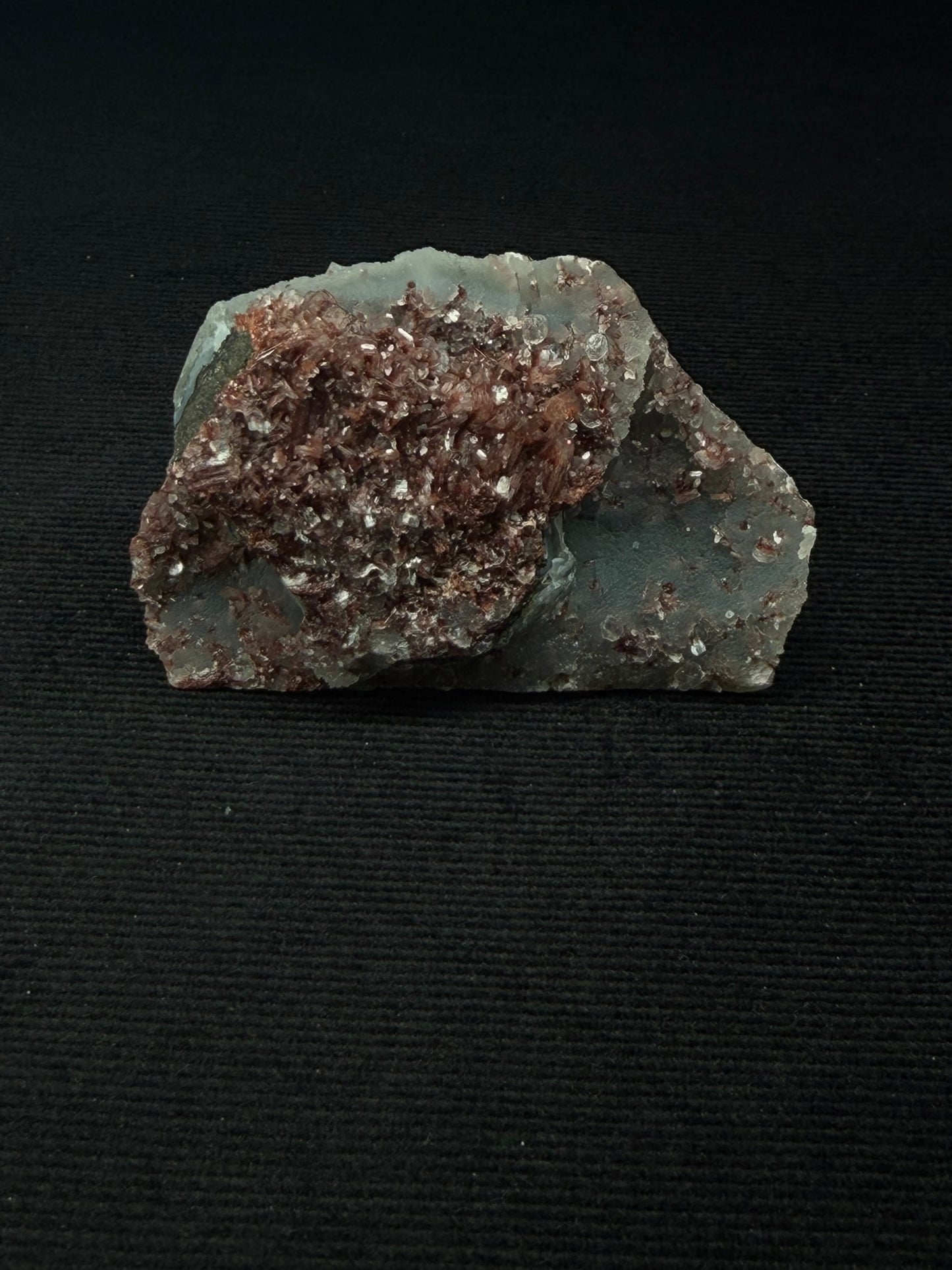 Indian Blue & Grey Chalcedony with Chocolate Heulandite Specimen - 82CC