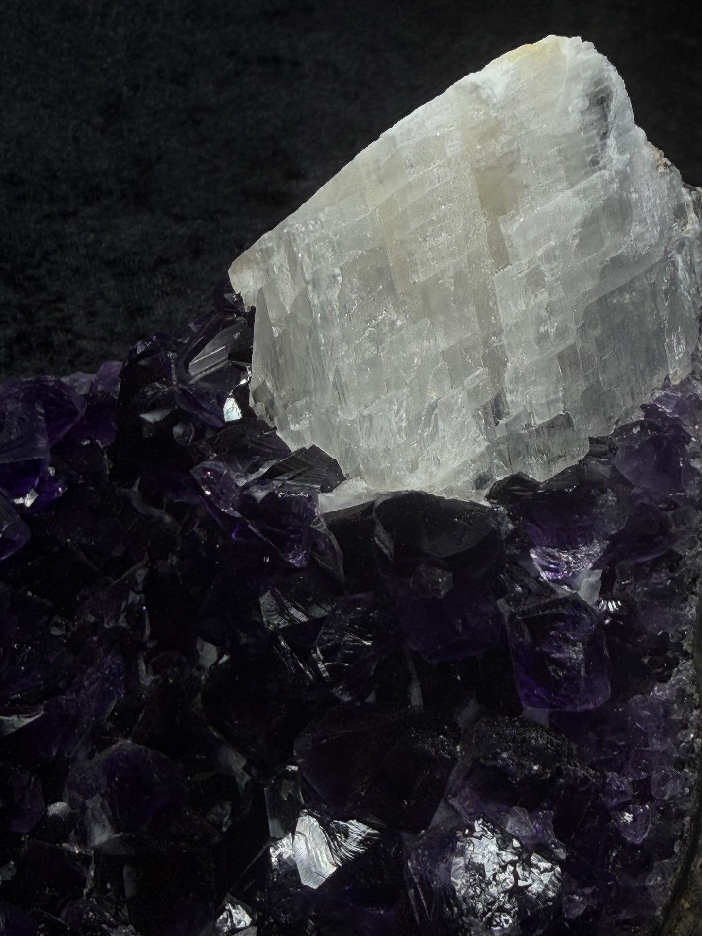 Brazilian Deep Purple Amethyst Freeform with Calcite - 306A