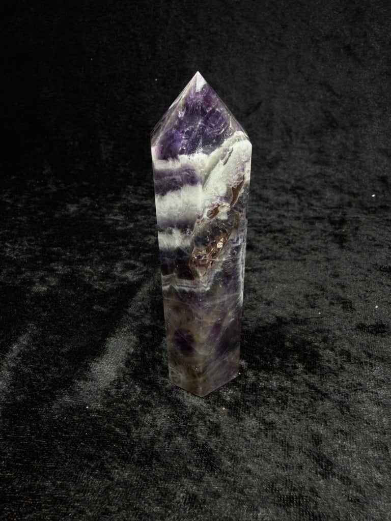 Brazilian Purple Chevron Amethyst Tower - 40AC