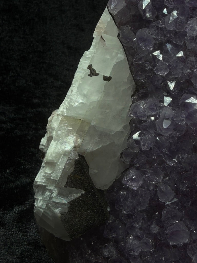 Brazilian Purple Amethyst Statement Piece with a Chunky Calcite Nugget - 214A