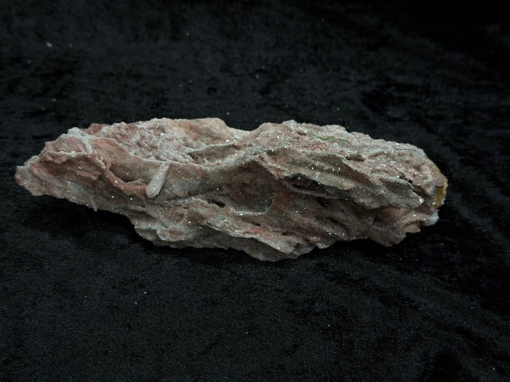 Pink Coral with Barite Crystal, with Stilbite and Yellow Calcite and Green Hues - 127PC