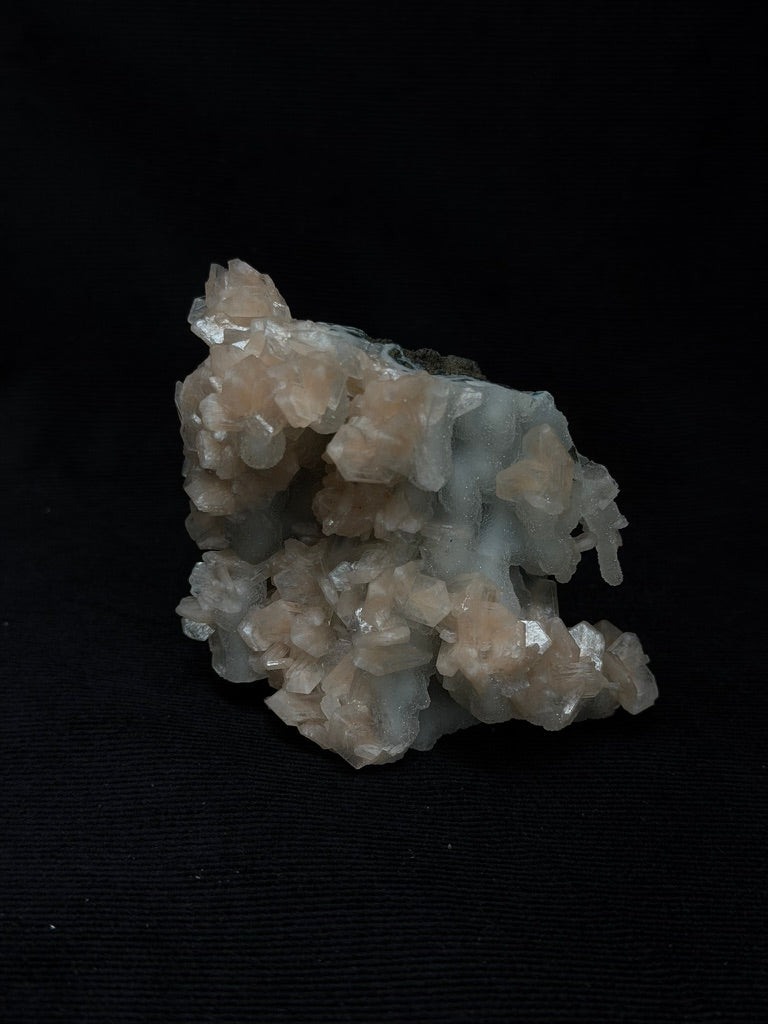Premium Blue Grey Chalcedony with Peach Stilbite Specimen - 135CS