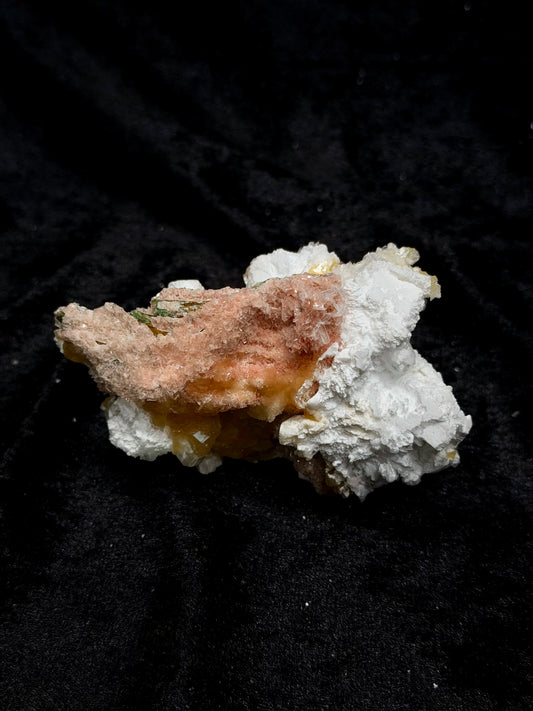 Pink Coral with Barite Crystal and Stilbite with Yellow Calcite - 80PC