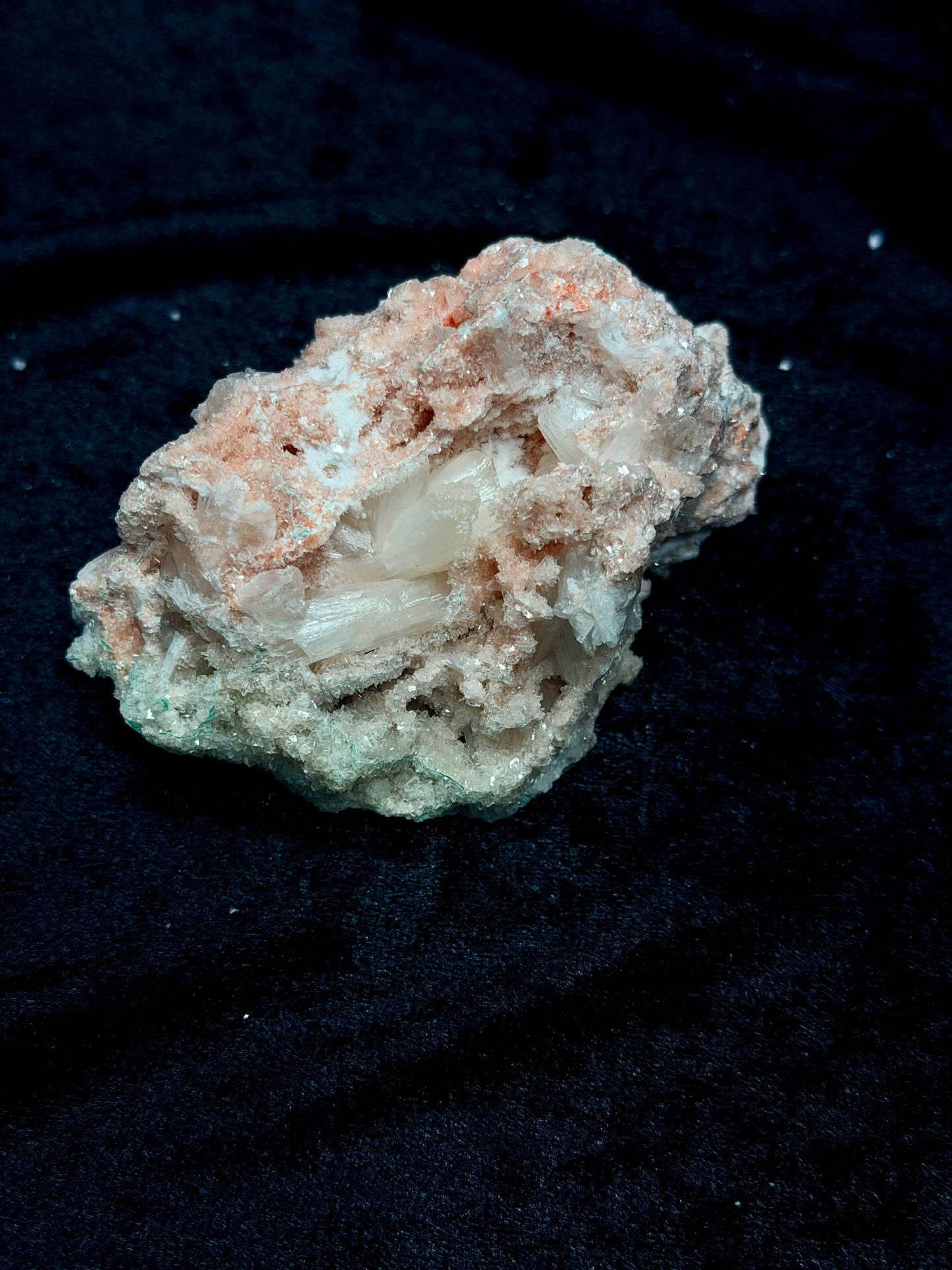Pink Coral with Barite Crystal and Stilbite with Yellow Calcite - 90PC