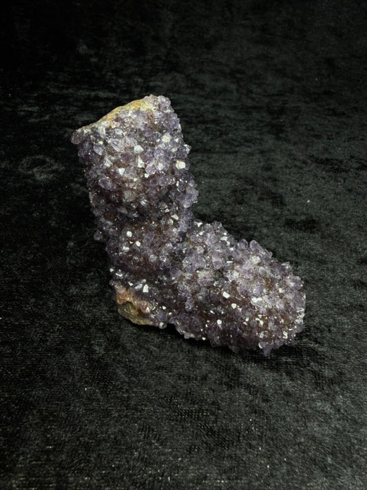 Brazilian Sparkly Purple Amethyst with Pink Amethyst Heart - UGG BOOT 38PA