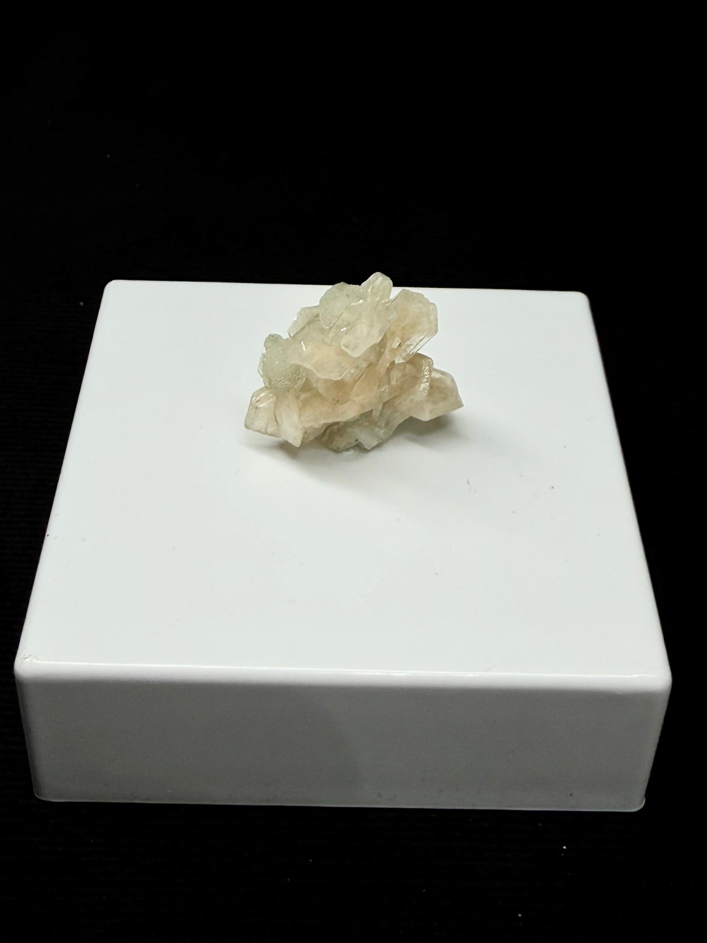 Blue Grey Mini Chalcedony with Peach Stilbite Specimen - 20D