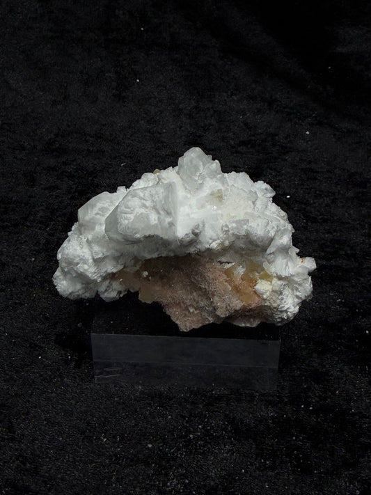 Pink Coral with Barite Crystal, with Stilbite and Yellow Calcite - 52PC