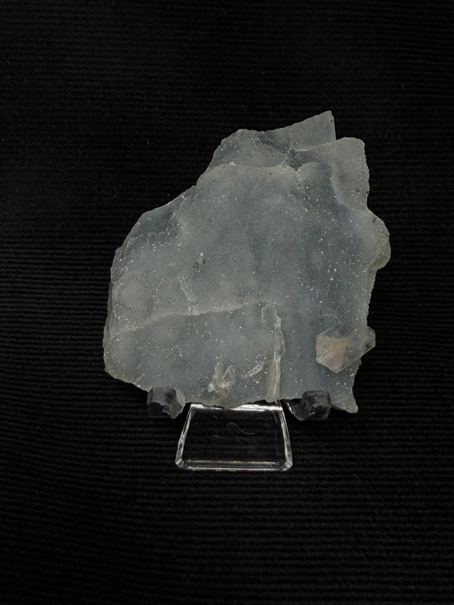 Blue Grey Chalcedony with Peach Stilbite Specimen - 40EC