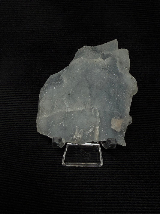 Blue Grey Chalcedony with Peach Stilbite Specimen - 40EC