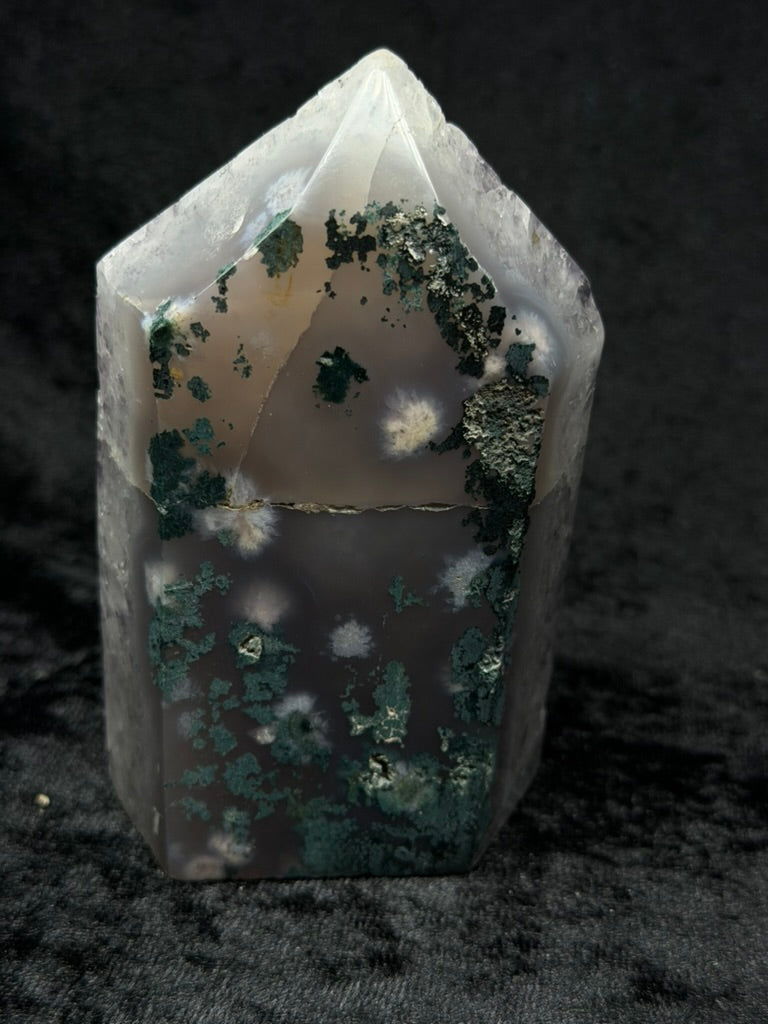 Brazilian Purple Amethyst Tower with Gorgeous Green Jasper Back - 130AT