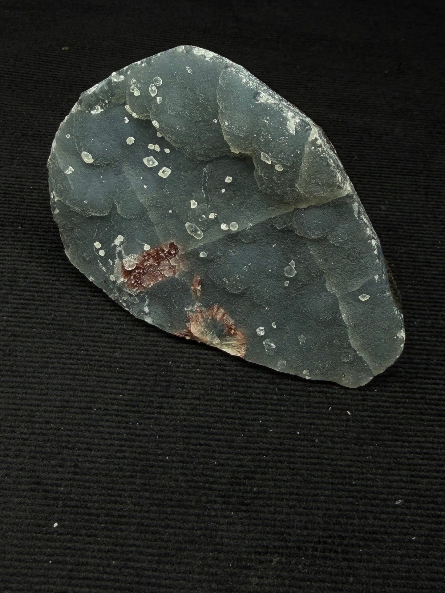 Indian Blue & Grey Chalcedony with Chocolate Heulandite Specimen - 104CC