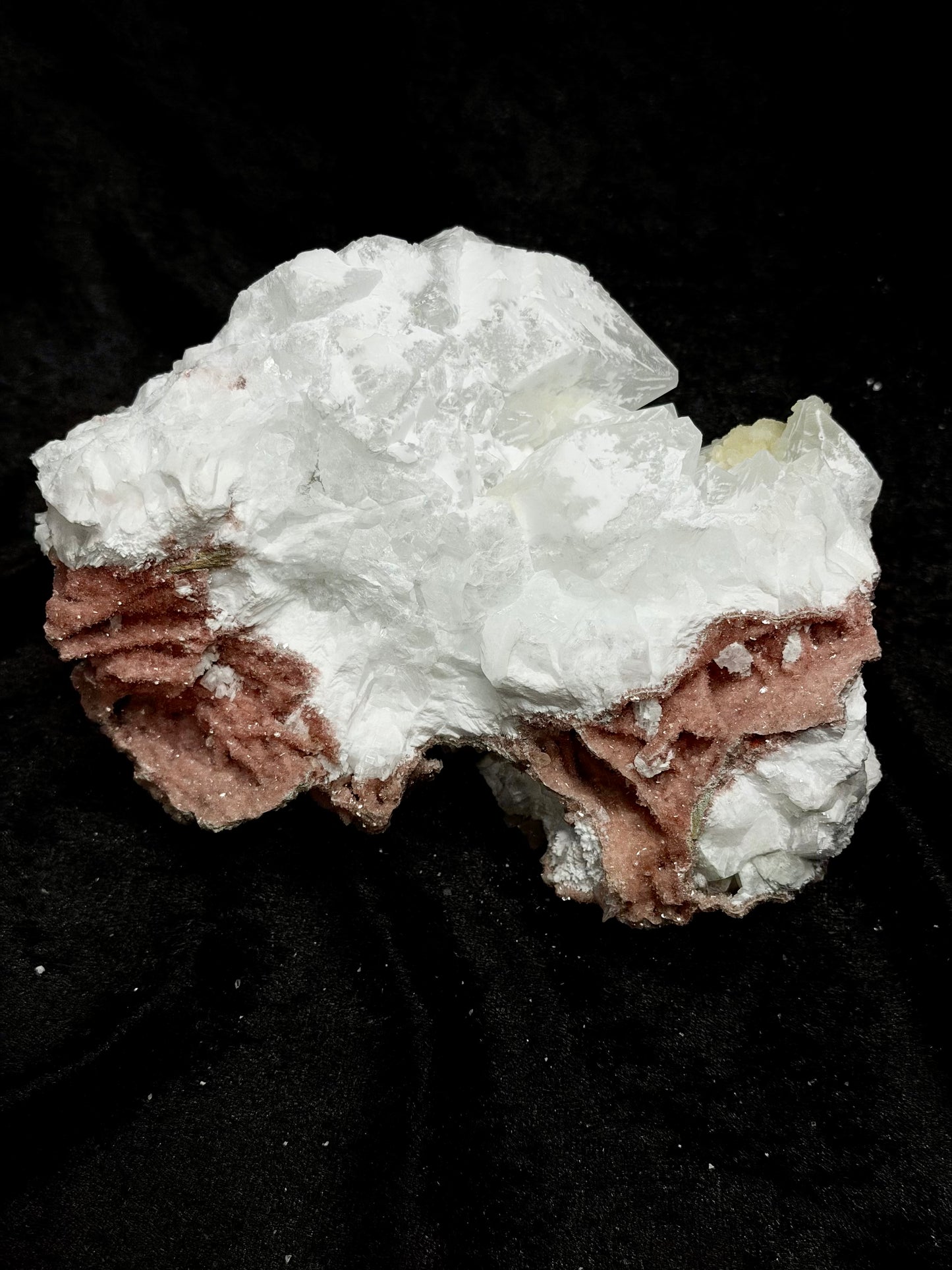 Pink Coral with Barite Crystal and Stilbite with Yellow Calcite - 168PC