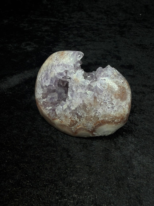 Brazilian Pink Amethyst Freeform Cutbase with Flower Formations and Redish Hues - 83BA