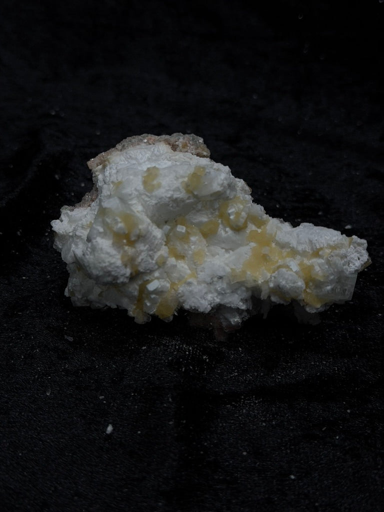 Pink Coral with Barite Crystal, with Stilbite and Yellow Calcite - 70PC
