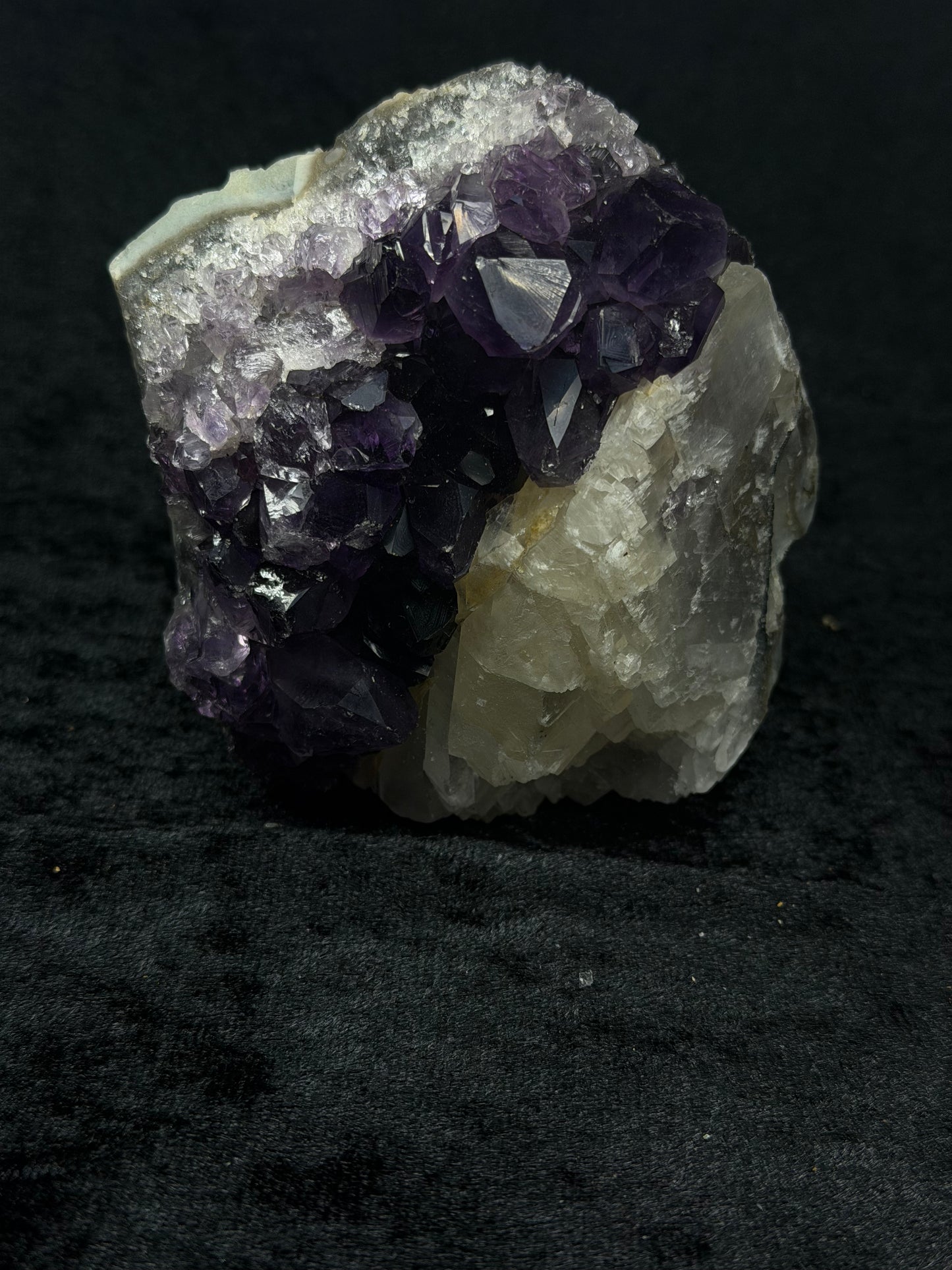 Brazilian Deep Purple Amethyst Freeform with Calcite - 111A